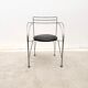 "Silver Moon" chair by Pascal Mourgue for Fermob in chrome and skai, France 1980