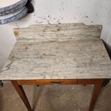 Old wooden and white marble dressing table