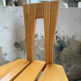 Set of 6 solid oak Seiltz chairs