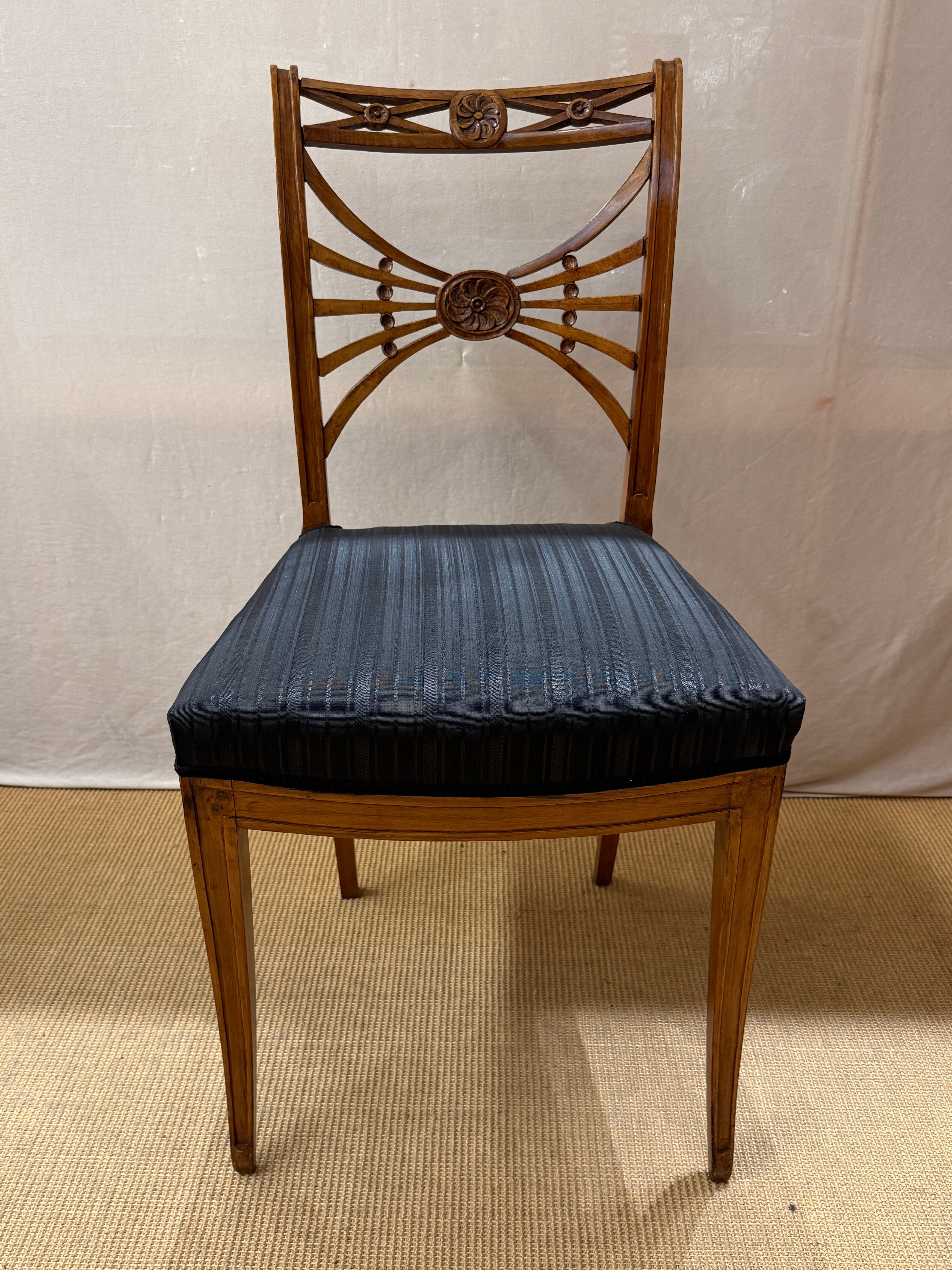 Set of 4 Neoclassical Dining Chairs by Friedrich Gottlob Hoffmann, Germany