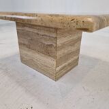 Italian coffee or side table in travertine, 1980s
