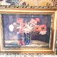 Peinture jack aquarelle nature morte france 1938 bouquet d'anémones