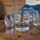 5 thick-bottomed bubble glasses – Scandinavian design, 1970s