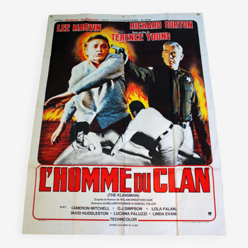 Affiche cinéma originale "L'homme du Clan" 1974 Richard Burton 120x160 cm