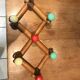 Colorful vintage wooden hanger