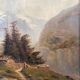 Oil on canvas "mountain landscape" signed L. Reignier 1888