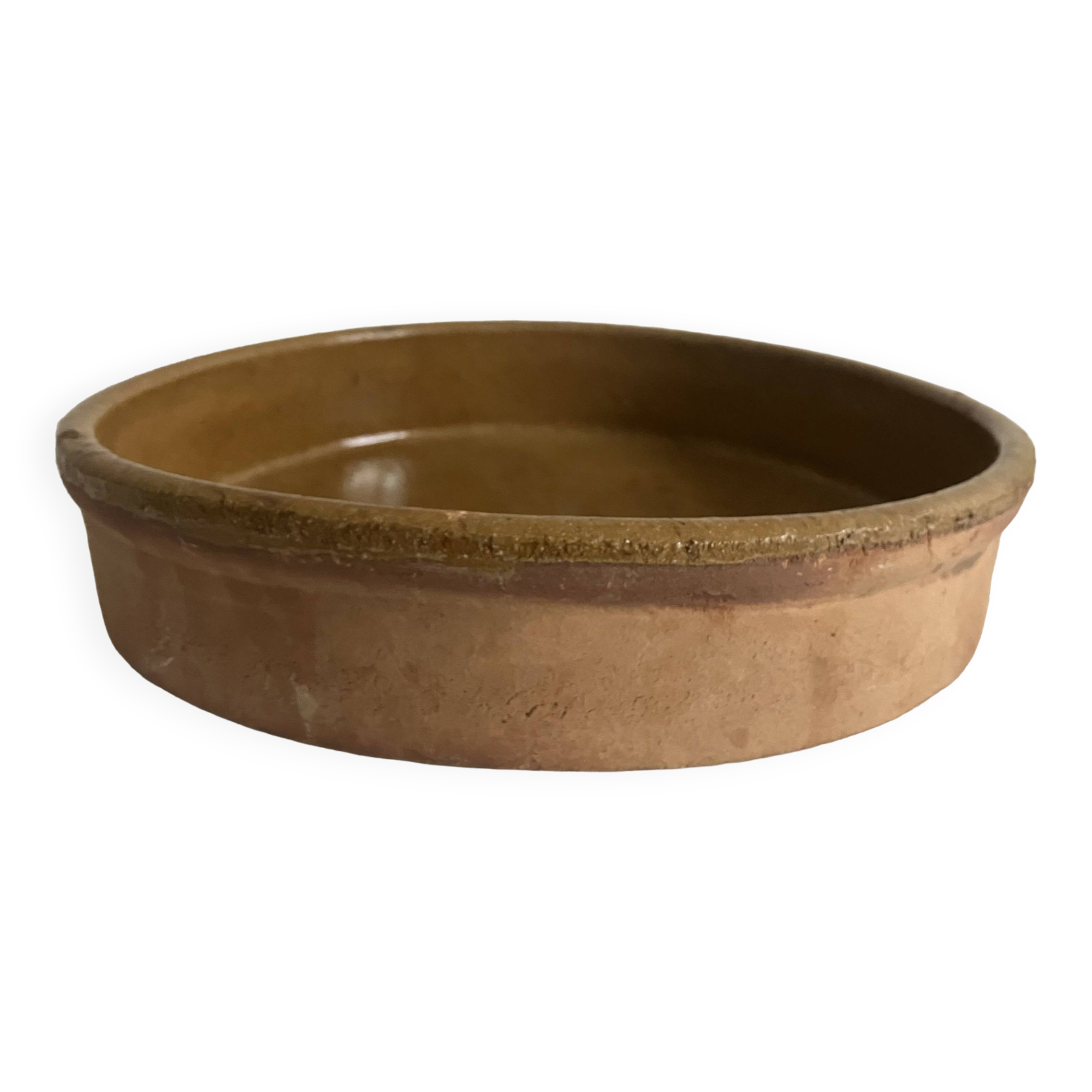 Deep dish, ceramic, glazed terracotta