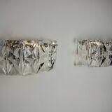 Pair of Kinkeldey sconces, cut crystals, Germany, 1970