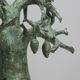 Patinated bronze baobab tree sculpture with birds, signed TM, 1980s