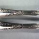 Dessert set of 6 knives and 6 forks in silver metal + case C729 S