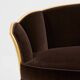 Maurice Dufrène gilded wood bench with brown velvet 1925