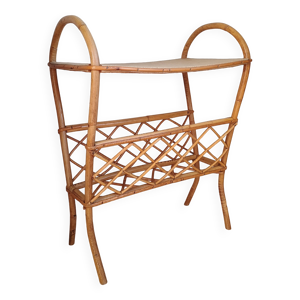 Table d'appoint, porte - rotin