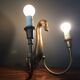 Pair d swans solid brass wall light