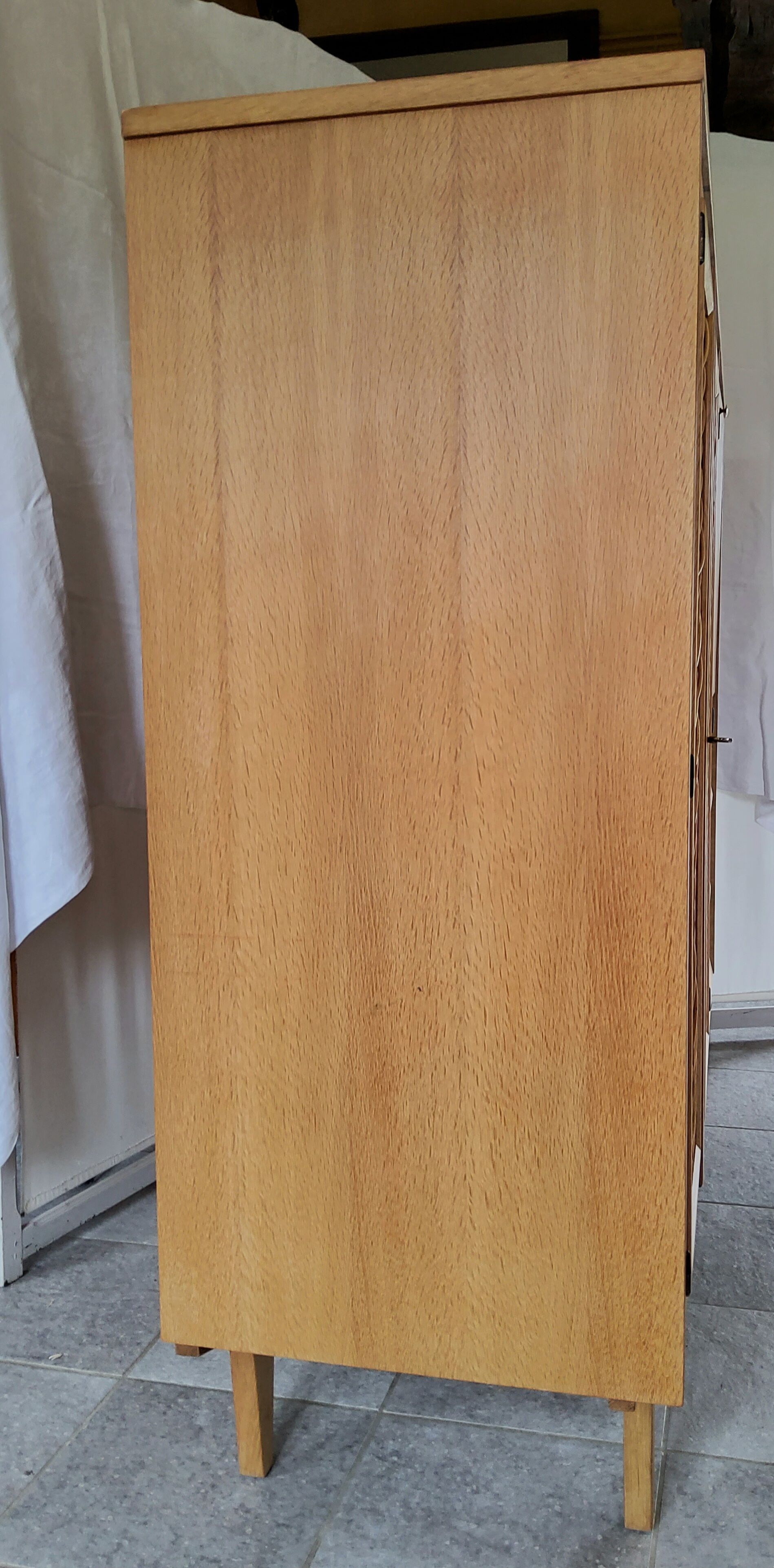 Wood and rattan cabinet