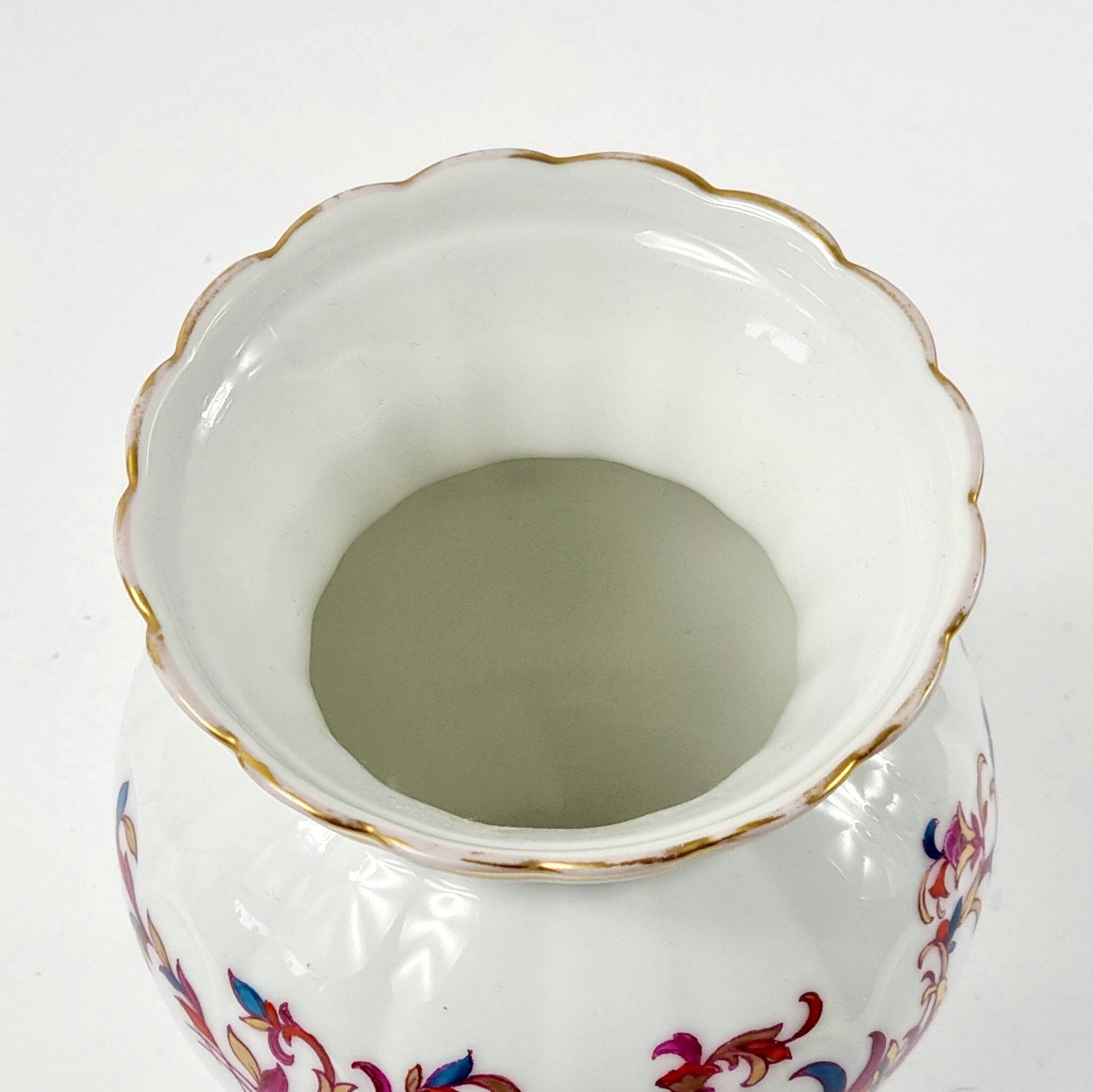 Vintage Hand Painted Porcelain Vase from Fürstenberg, Germany, 1960s/1970s