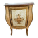 Table de chevet galbée en bois doré