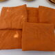 5  towels, rectangular linen, peas and monogrammed "RF", art deco