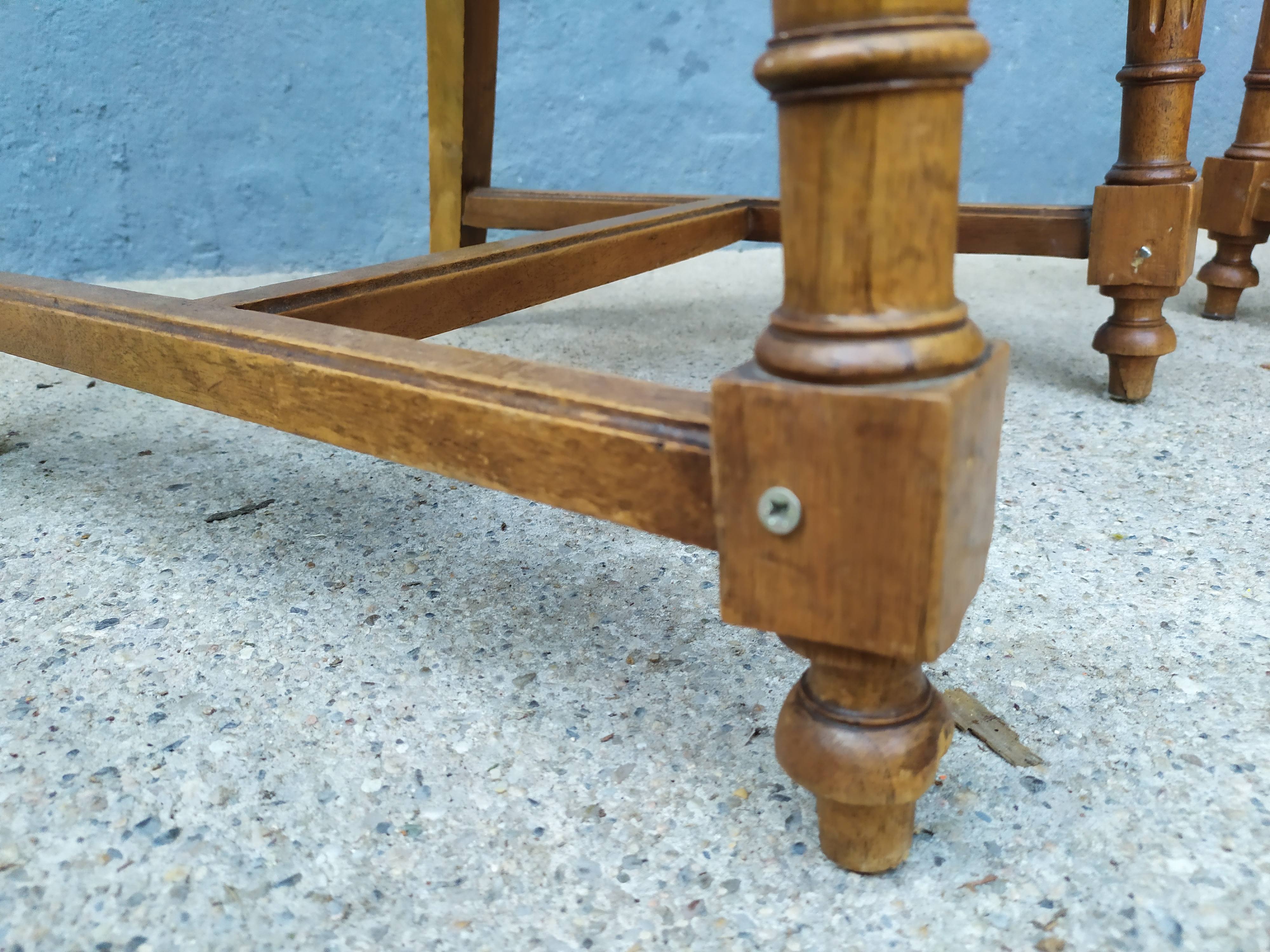 4 Louis XVI leather chairs