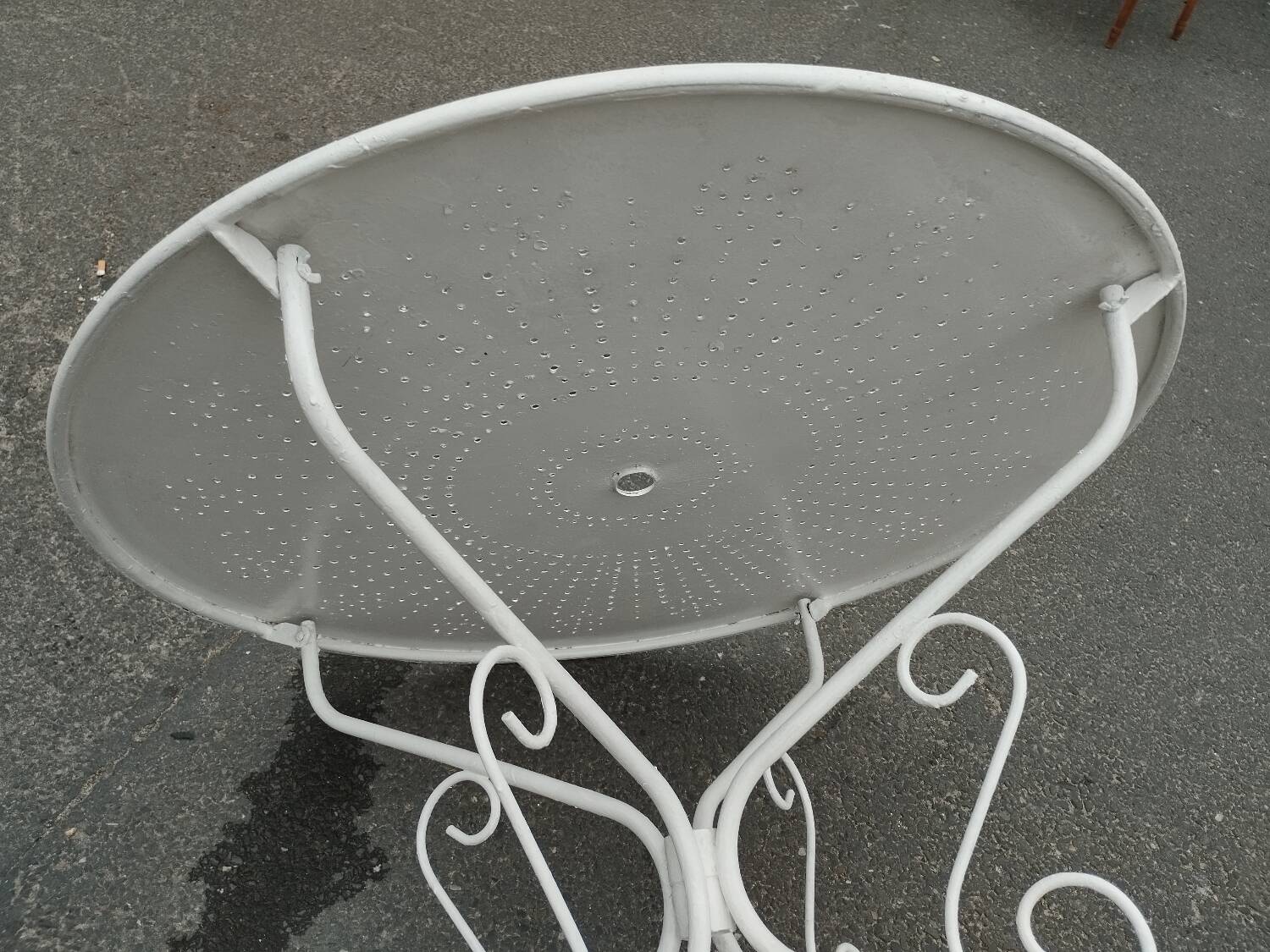 Antique garden furniture in vintage iron