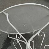 Antique garden furniture in vintage iron