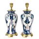 1980s set of Chinese porcelain table lamps