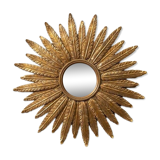 Miroir convexe gros cadre feuilles 39 cm