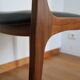 Series of 3 Scandinavian teak and skai chairs