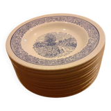 Service de 6 assiettes creuses anciennes vintage Style anglais