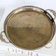 Vintage decorative brass tray, pierced edge and floral handles.