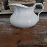 White earthenware jug 19th Creil and Montereau