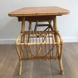 Rattan desk (a small chip on the magazine rack)