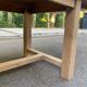 Farmhouse dining table extendable stripped in raw solid oak 180-270cm 1