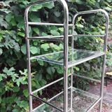 Chromed metal design shelf
