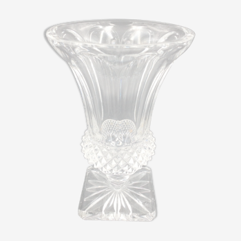 Vase Médicis cristal Baccarat pointes de diamant XIXème Non Signé