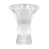 Medici Crystal Baccarat Vase? Diamond Spikes XIXth Unsigned