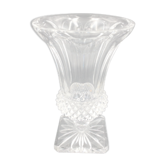 Medici Crystal Baccarat Vase? Diamond Spikes XIXth Unsigned