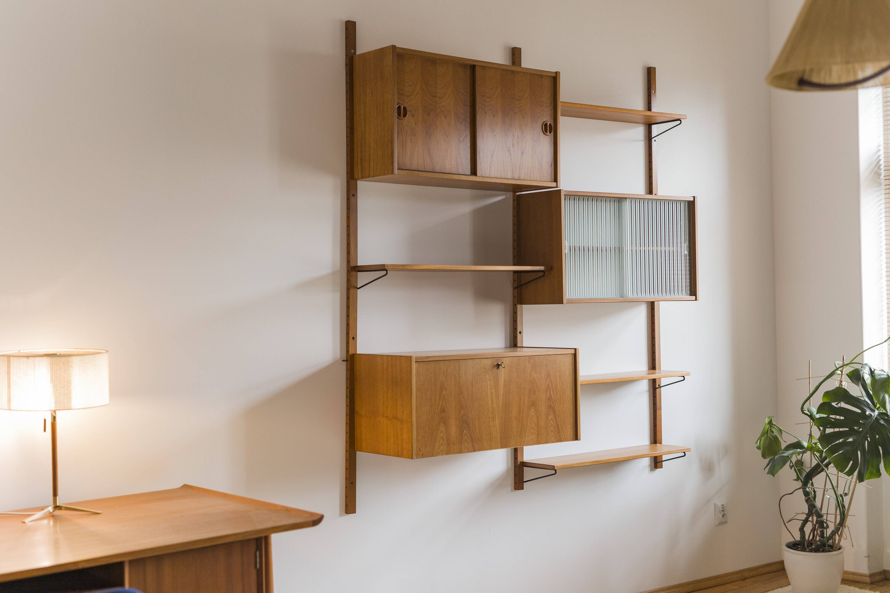 Mid-Century Modern Teak Wall Unit attributed to Kurt Østervig, 1960