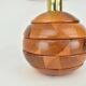 Modernist pine wooden table light, 1970s