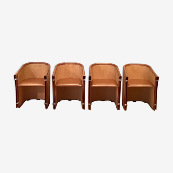 Fauteuils club « Lario » par Giuseppe Vigano pour Bonacina, Italie 2000