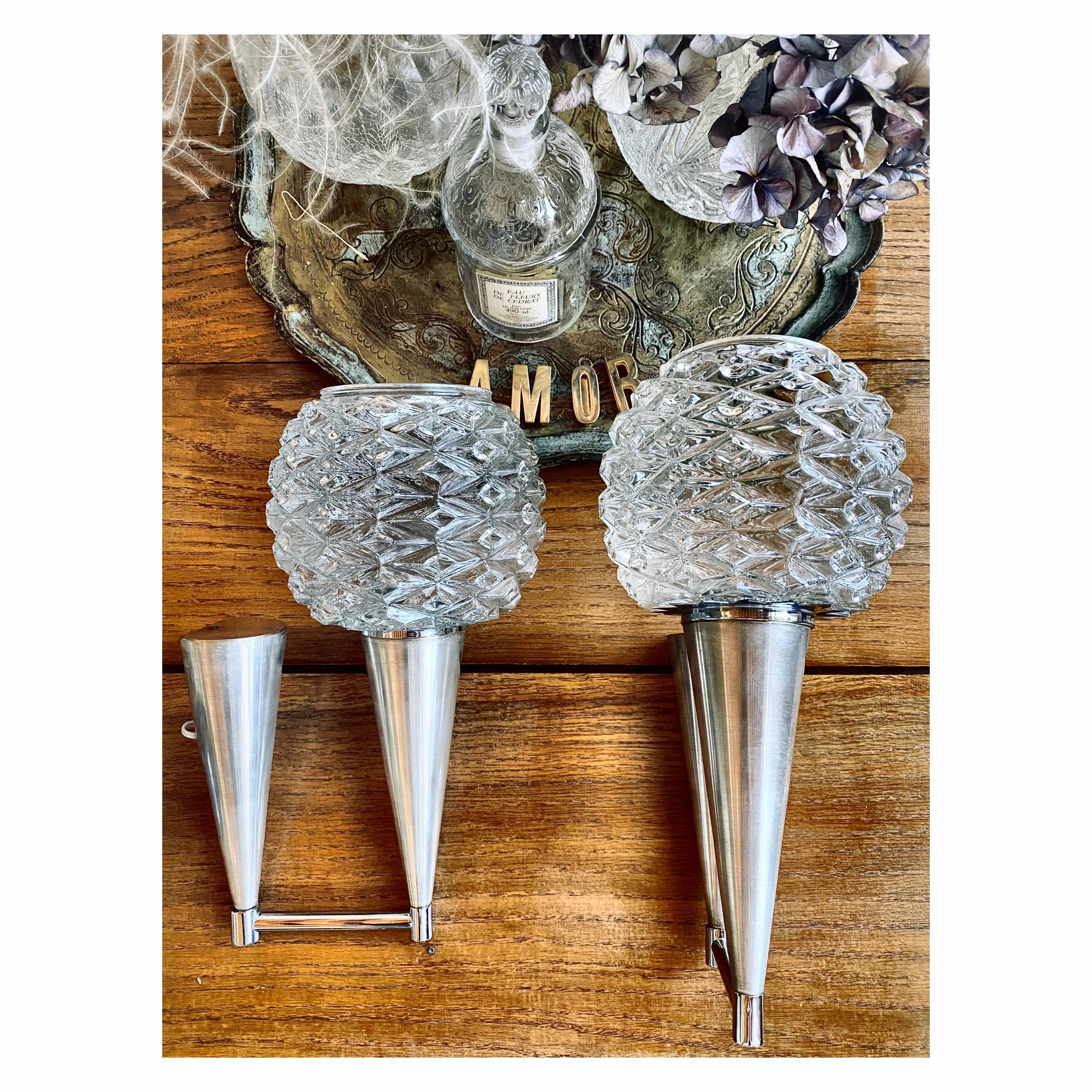 Pair of torch sconces