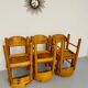 Set of 6 solid pine chairs, Scandinavian design, Reiner Daumiller