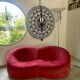 Canapé pumpkin 2 seats – pierre paulin for ligne roset – red alcantara