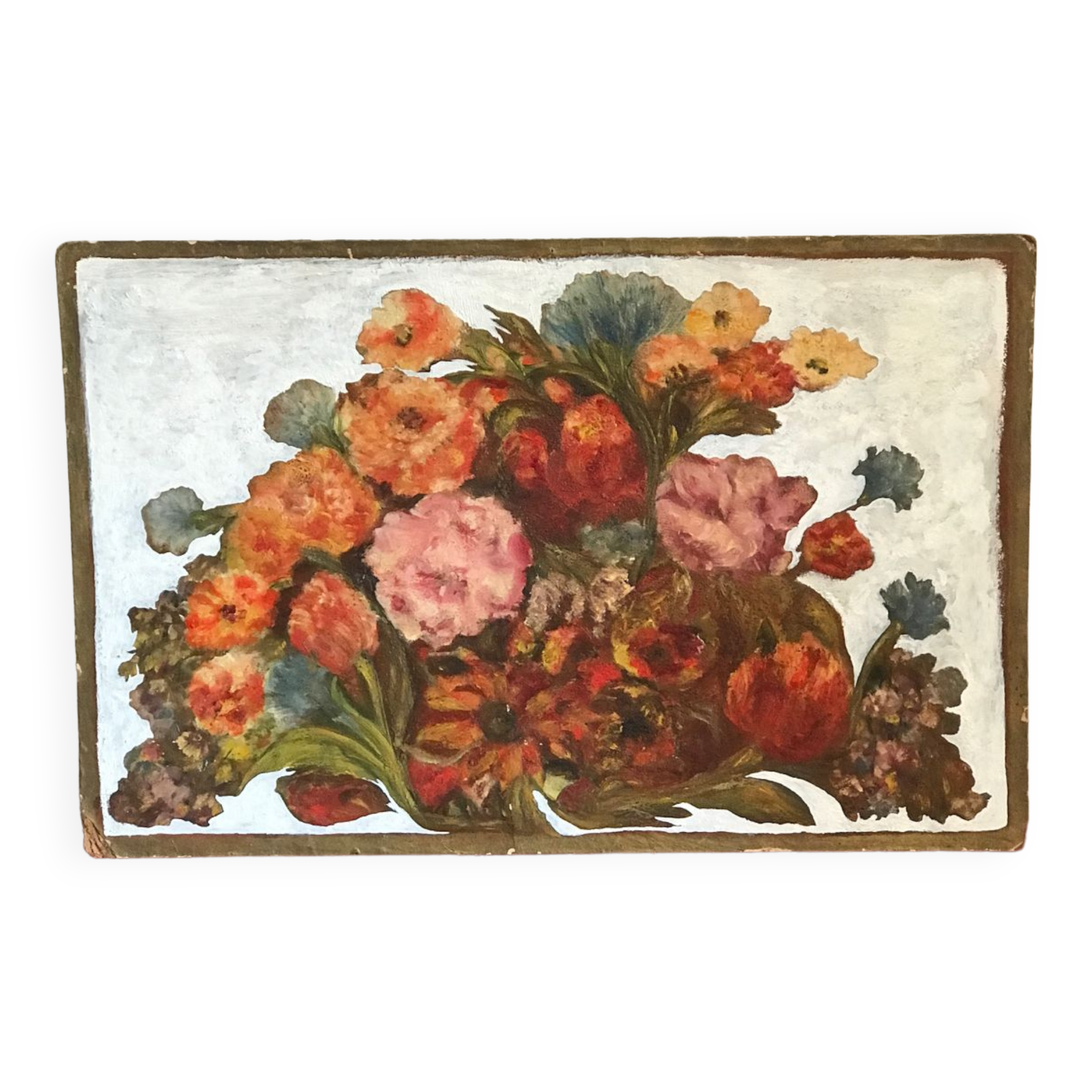 Peinture bouquet de fleurs art nouveau