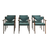 Set of 6 Scandinavian chairs in fully restored rosewood (seat, back and structure)