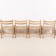 6x Hans J. Wegner CH47 in Soaped Oak, Carl Hansen & Søn 1975