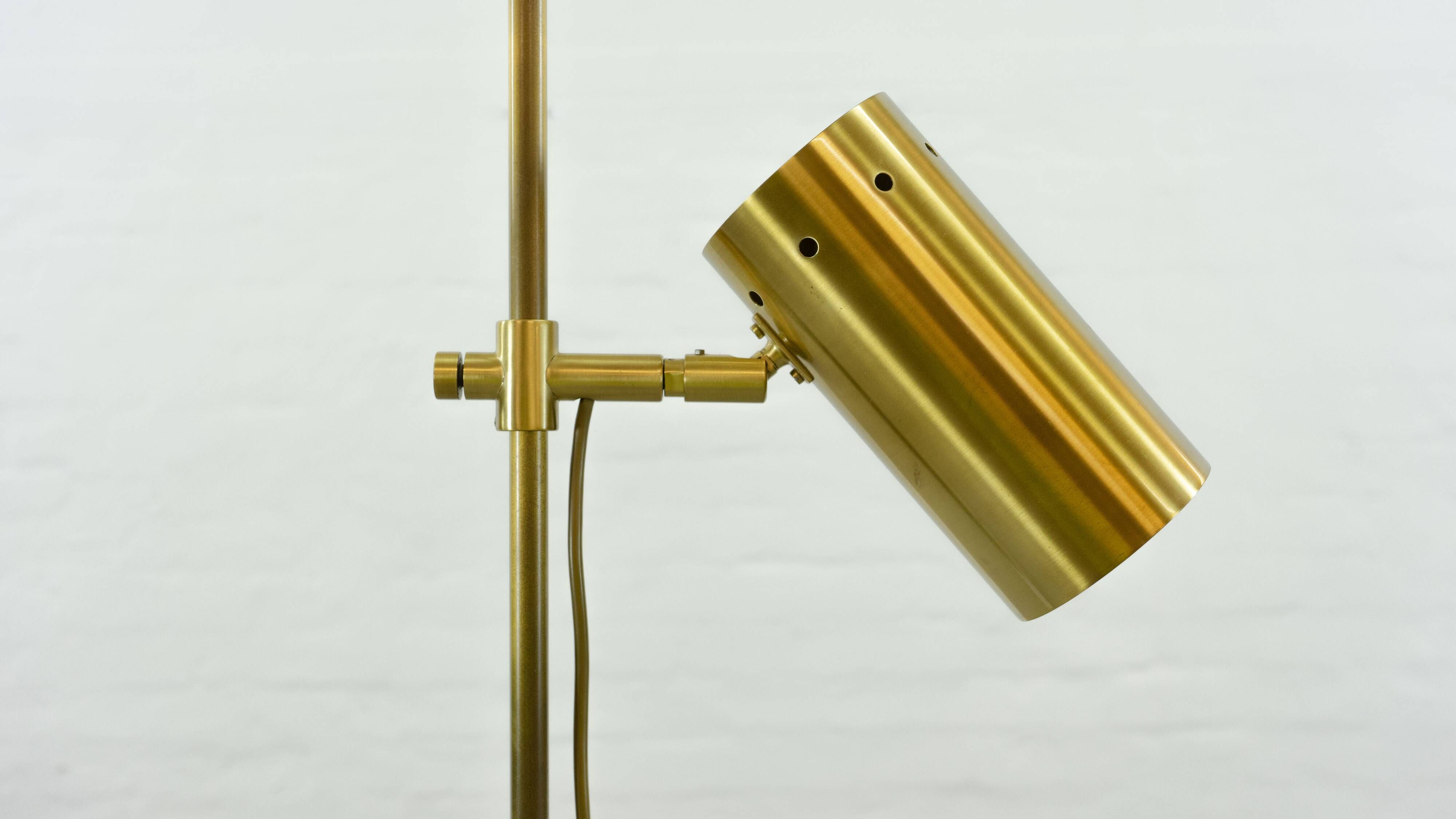 Midcentury Brass Floorlamp / Spot, 60s