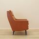 Fauteuil orange, design danois, années 1970, fabriqué au Danemark