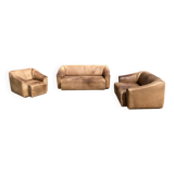 De Sede Ds47 3zit, 2zit, 1zit Buffel leder 5mm NECK Cognac