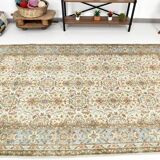 6x9 Sky Blue Turkish Vintage Area Rug 178x286Cm SK 24678