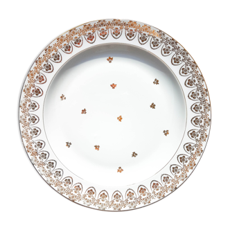 Plat rond limoges porcelaine opaque